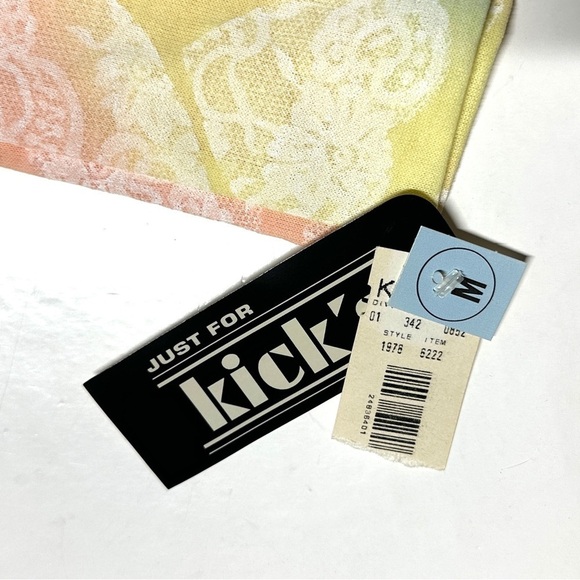 Vintage NWT Tee Shorts Set Pastel Watercolor Lace Hearts Cotton Blend USA Medium - Picture 15 of 15